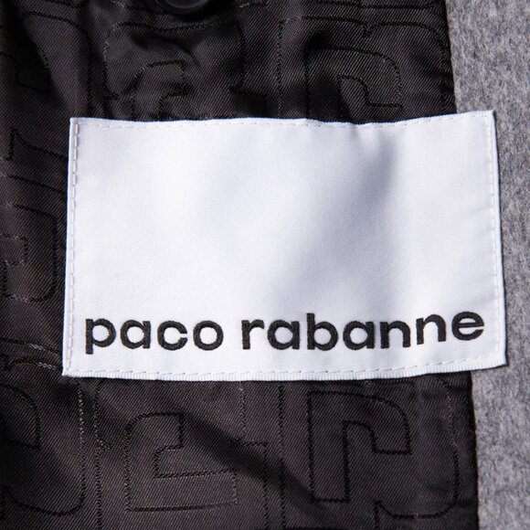 PACO RABANNE Blazer Jacket IT54 US44 XXL Wool Blend Single-Breasted - Picture 14 of 14